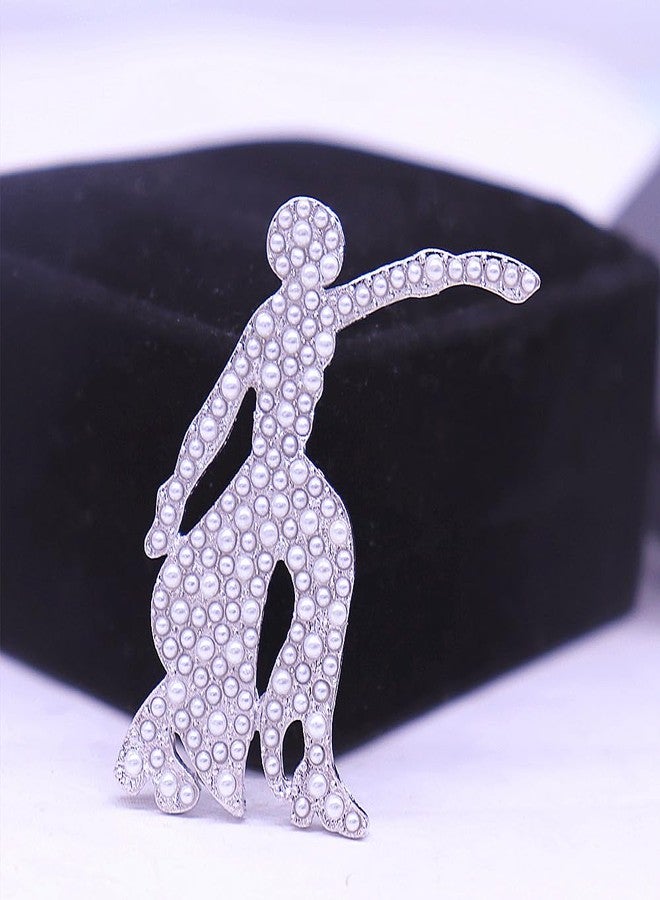 HUSURU University Women Social Members Gifts Pearl Delta Lady Fortitude 1913 Greek Brooch Sorority Pin DST Jewelry - Image 4