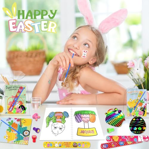 iRugosa hapfyer 192 Easter Party Favors for Kids 24 Pack Coloring Books Set Toys Bulk for Classroom Gifts Prizes Easter Goodie Bags Stuffers Fillers for Boys Girls Student Partycoloring books set - Image 5