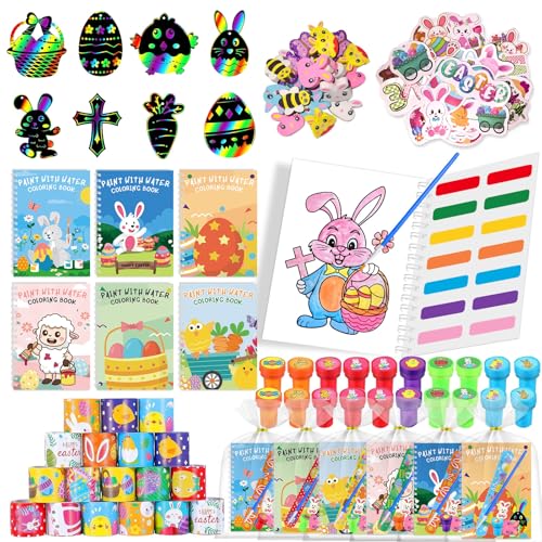 iRugosa hapfyer 192 Easter Party Favors for Kids 24 Pack Coloring Books Set Toys Bulk for Classroom Gifts Prizes Easter Goodie Bags Stuffers Fillers for Boys Girls Student Partycoloring books set - Image 1