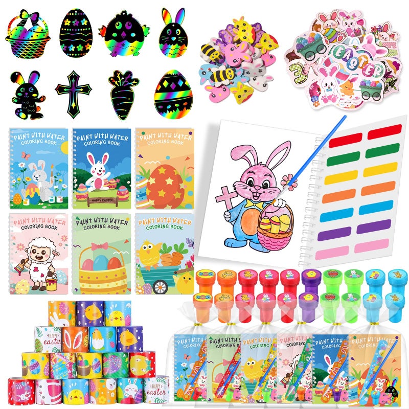 iRugosa hapfyer 192 Easter Party Favors for Kids 24 Pack Coloring Books Set Toys Bulk for Classroom Gifts Prizes Easter Goodie Bags Stuffers Fillers for Boys Girls Student Partycoloring books set - Image 3