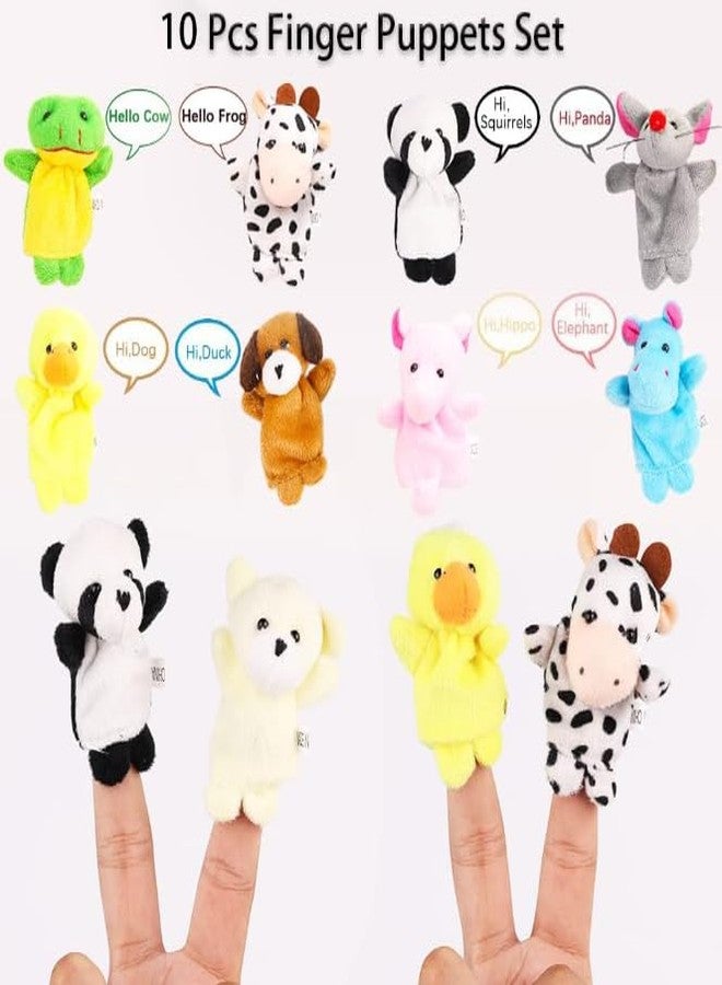 Miaopen 10Pcs Finger Puppets Set - Soft Plush Animals Finger Puppet Toys for Kids, Mini Plush Figures Toy Assortment for Boys & Girls, Party Favors for Shows, Playtime, Schools - Image 3