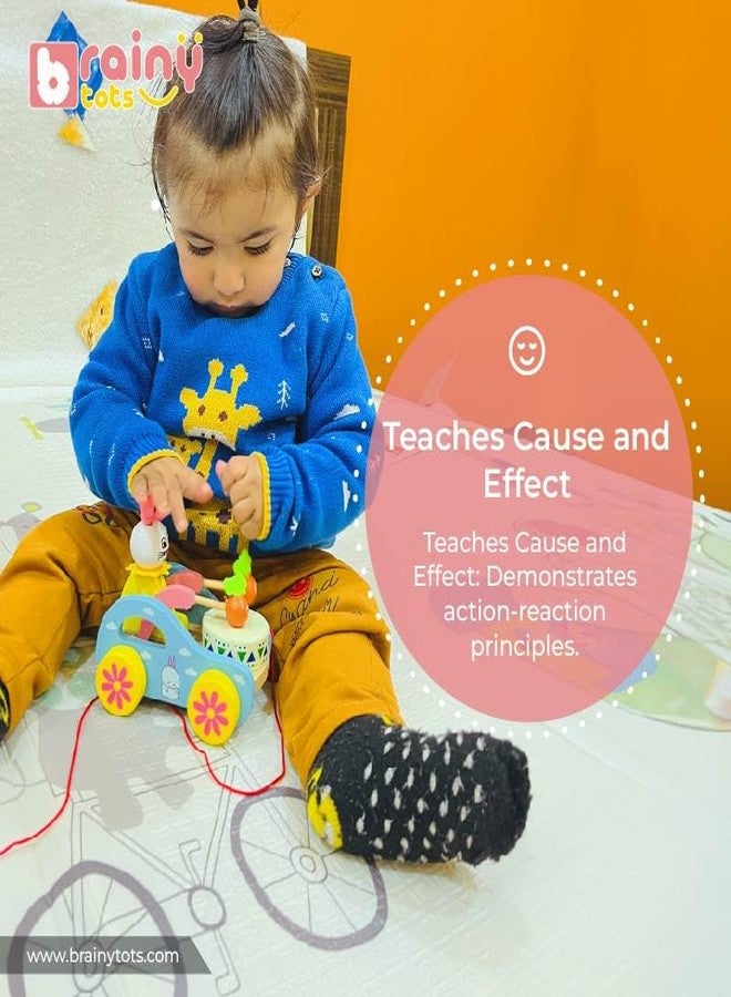 BrainyTots Pull Along Rider for Babies 6+ Months | Activity & Learning Toy to Encourage Walking, Improve Balance & Motor Skills | Multicolour Educational Toy Gift for Baby Boys & Girls - Image 2