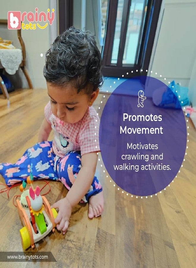 BrainyTots Pull Along Rider for Babies 6+ Months | Activity & Learning Toy to Encourage Walking, Improve Balance & Motor Skills | Multicolour Educational Toy Gift for Baby Boys & Girls - Image 5