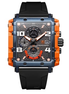 T5 T5 Men's Chronograph Square Dial Silicone Strap Watch  - Image 1