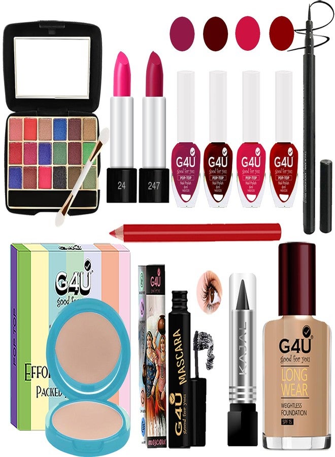 G4U Glam Goddess: All-in-One Starter Makeup Set for Girls & Women -(Pack of- 13pcs) A63 - Image 1