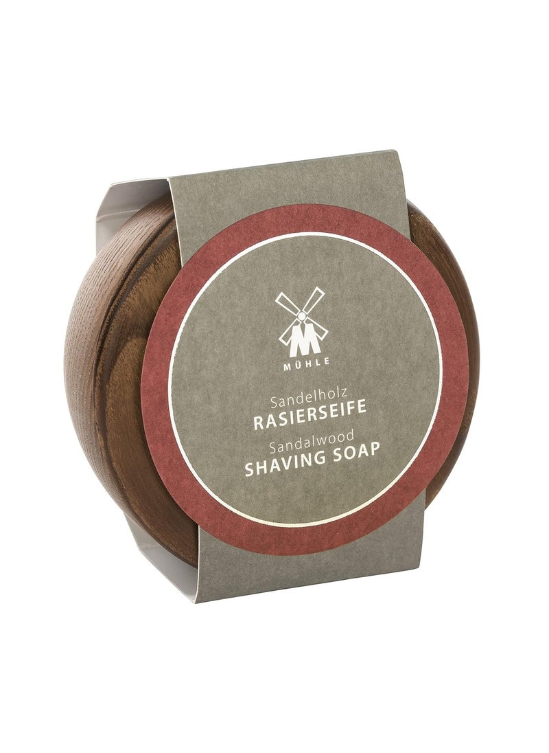 Muhle MÜHLE Wooden Bowl with Shaving Soap | Sandalwood | 65 Grams | Shave Soap for Men | Steamed Ash Shaving Bowl | Rich & Light Soap Formula | Nurturing Shave Soap Lather  - Image 1