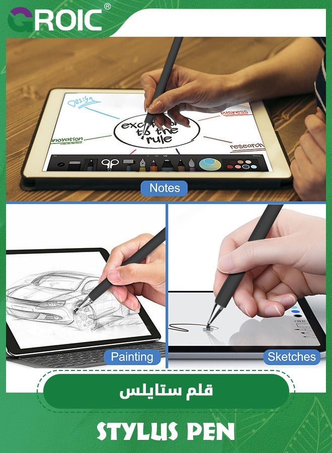 GROIC 2 in 1 Stylus Pens for Touchscreens, High Sensitivity & Precision Capacitive Fingertip Stylus for iPad iPhone Apple Smartphone PC Tablets All Universal Touchscreen Devices  - Image 2