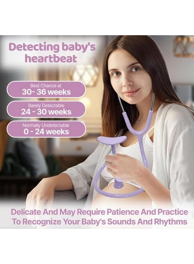 Skywin-Fetal Heartbeat Monitor, Fetoscope Heart Beat Monitors for Pregnancy Detection - 24 Weeks, Baby Heartbeat Monitor Pregnancy, at Home Fetal Heartbeat Monitor with The Stethoscope (Purple) - Image 3