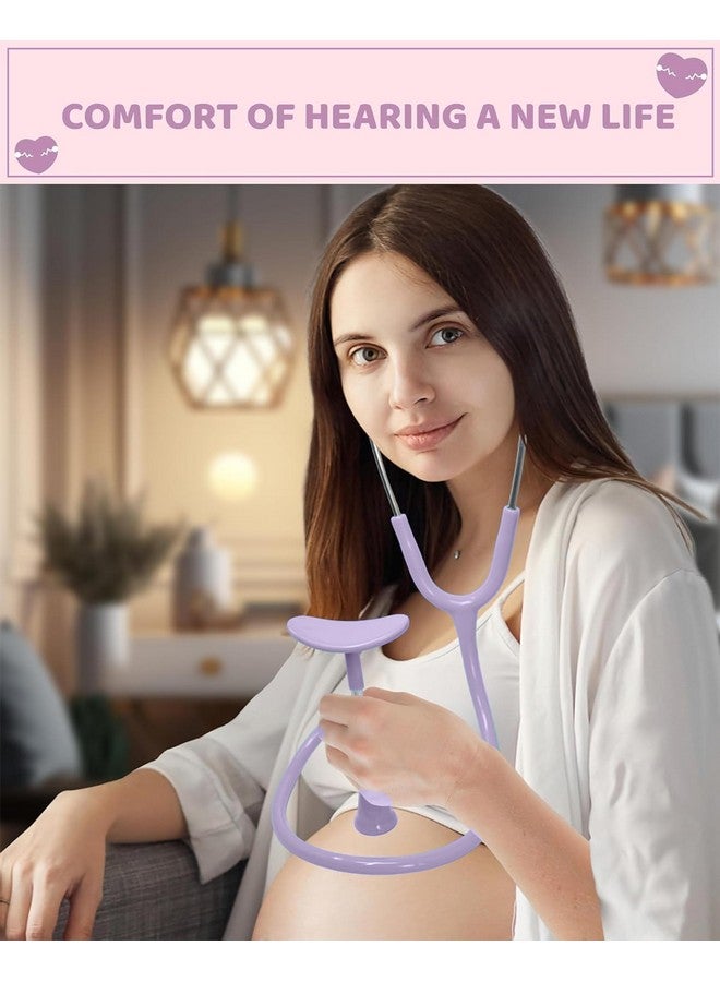 Skywin-Fetal Heartbeat Monitor, Fetoscope Heart Beat Monitors for Pregnancy Detection - 24 Weeks, Baby Heartbeat Monitor Pregnancy, at Home Fetal Heartbeat Monitor with The Stethoscope (Purple) - Image 2