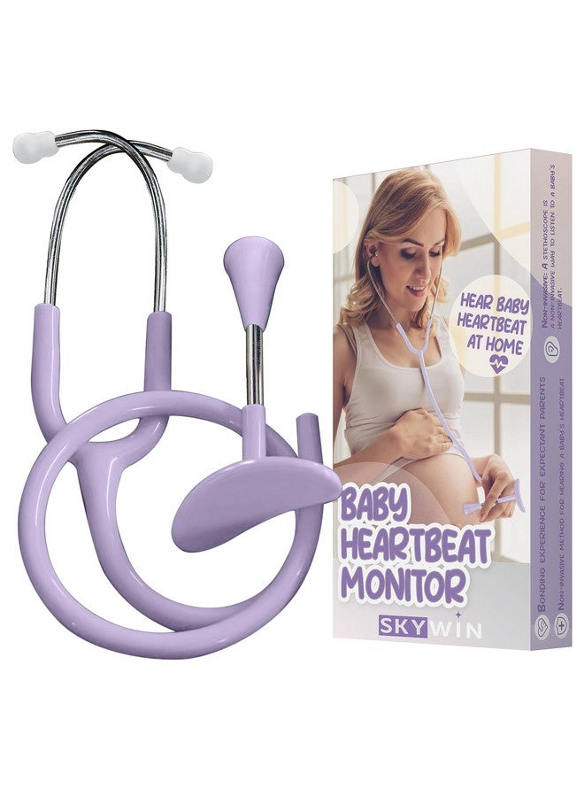 Skywin-Fetal Heartbeat Monitor, Fetoscope Heart Beat Monitors for Pregnancy Detection - 24 Weeks, Baby Heartbeat Monitor Pregnancy, at Home Fetal Heartbeat Monitor with The Stethoscope (Purple) - Image 1