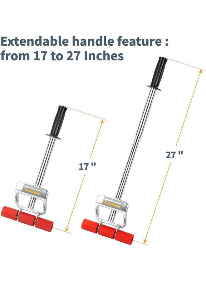 باورتيك بكرة باورتيك قابلة للتمديد للأرضيات والجدران للأرضيات الفينيلية والبلاط والمشمع، بمقبض قابل للتمديد من 17 إلى 27 بوصة، وعرض 7.5 بوصة للأرضيات الفينيلية والقشرة والسجاد وأغطية الجدران، عبوة واحدة (71033V) - Image 2