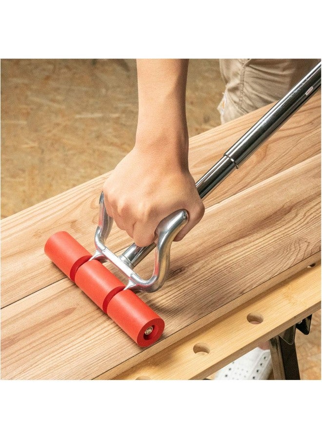 باورتيك بكرة باورتيك قابلة للتمديد للأرضيات والجدران للأرضيات الفينيلية والبلاط والمشمع، بمقبض قابل للتمديد من 17 إلى 27 بوصة، وعرض 7.5 بوصة للأرضيات الفينيلية والقشرة والسجاد وأغطية الجدران، عبوة واحدة (71033V) - Image 4