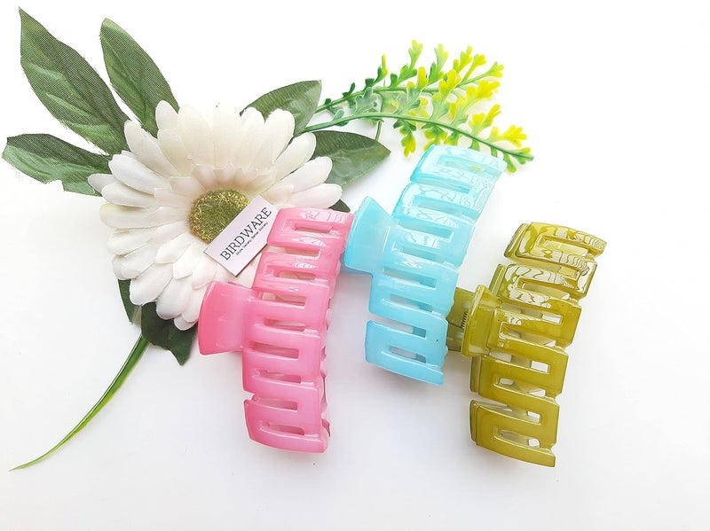 BIRDWARE Medium-Size Multi Color Imported Acrylic Material Butterfly Hair Clips For Women | Hair Clutchers - Image 3