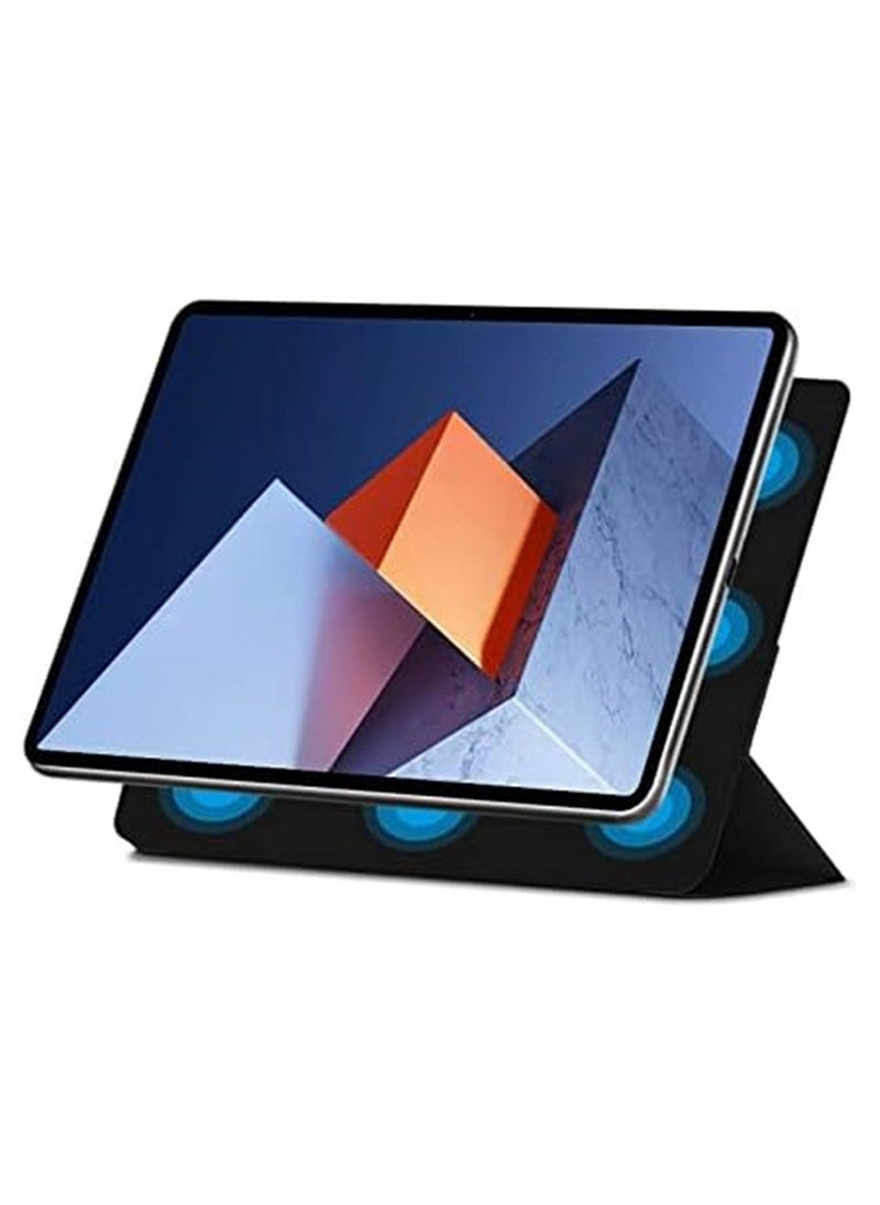 حافظة رقيقة وخفيفة الوزن من مادة اليوريثان لجهاز MateBook E DRC-W58 مقاس 126 بوصة 2022 مزودة بحامل مغناطيسي ذكي باللون الأسود - Image 1