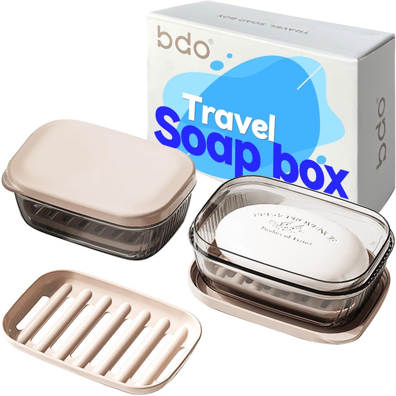 bdo PEISAINOX Travel Soap Case, Leakproof Soap Container with Lid, Portable Bar Soap Holder for Traveling, Soap Dishe for Bathroom, Shower, Gym, School, Camping, Vacation, Outdoor,Travel Essentials - Image 1