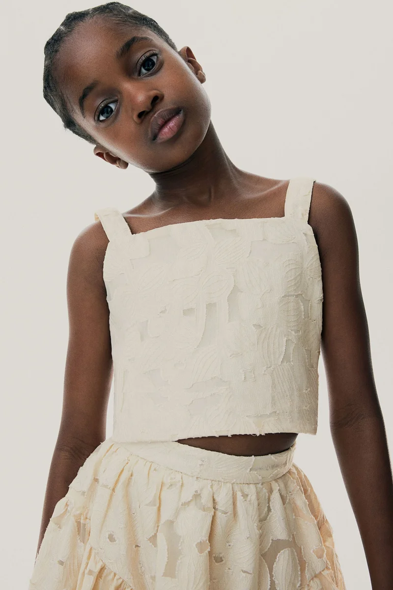 H&M Jacquard-weave crop top