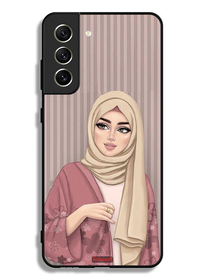 Tolwak Samsung Galaxy S21 FE 5G Protective Case Cover Hijab Girl Art - Image 3