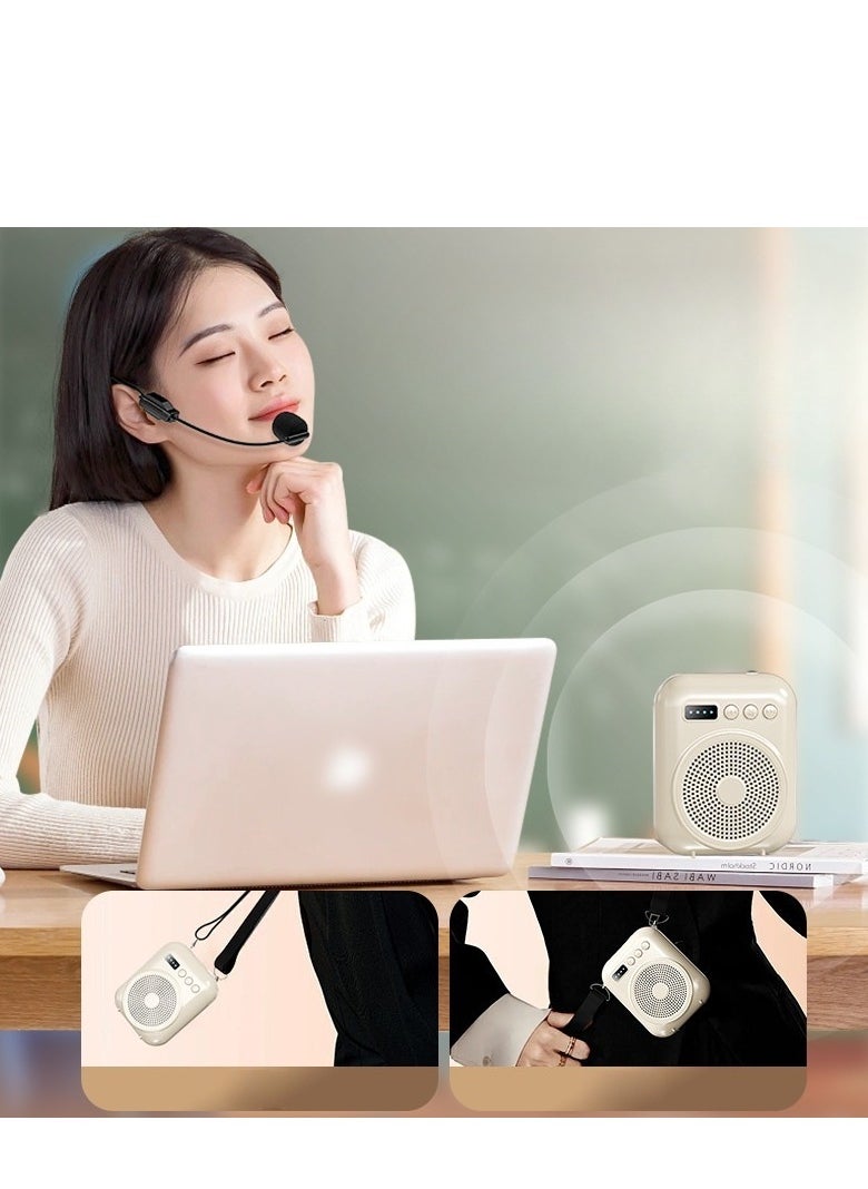 Generic Voice Amplifier with Wired Microphone Headset, Portable Rechargeable PA System Speaker Personal Microphone Speech Amplifier, Loudspeaker for Teachers, Tour Guides/Coaches Metting/Yoga/Fitness  - Image 2