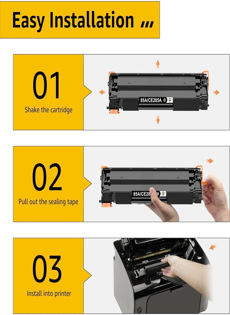 Generic - 85A CE285A Toner Cartridge Compatible with HP Laserjet P1006 P1102 P1102W P1109w MFP M1212nf M1217nfw MF3010 Printer Canon ImageClass LBP6000 LBP6030W MF3010 Printer Black - Image 1