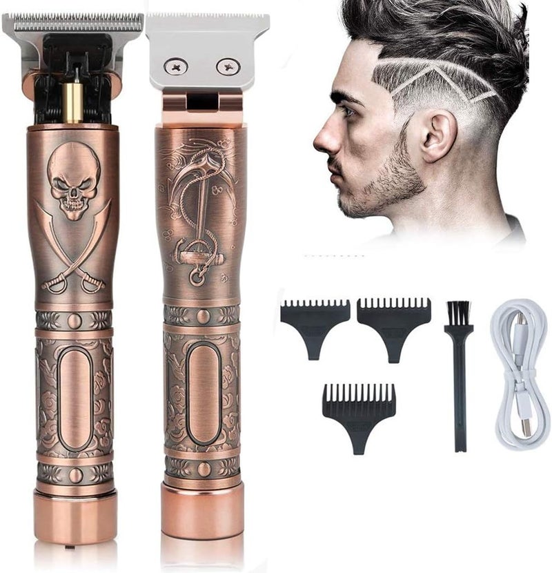 klarako Hair Clippers for Men, Professional Cordless Beard Trimmer,Skull Design Clippers Rechargeable Cordless Close Cutting TBlade Trimmer Professional Hair Cutting - Image 1