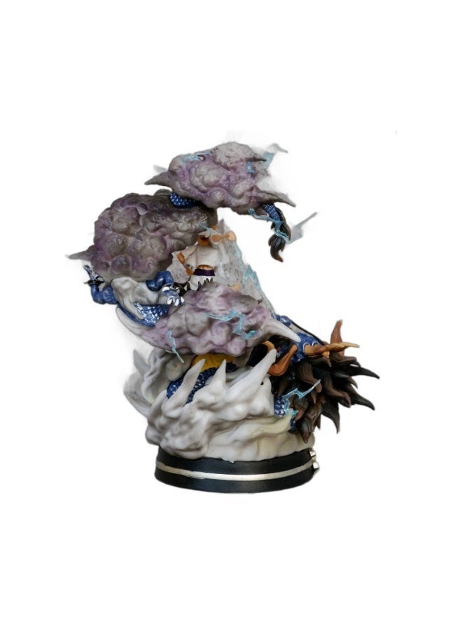 general One Piece Gear 5 Nika Luffy VS Kaido Dragon Figure，25cm Battle Scene Desktop Decor Birthday Gift Collectible - Image 4