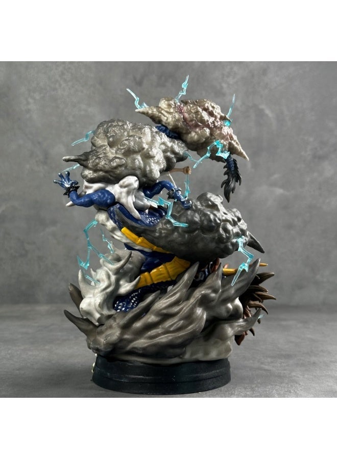 general One Piece Gear 5 Nika Luffy VS Kaido Dragon Figure，25cm Battle Scene Desktop Decor Birthday Gift Collectible - Image 3