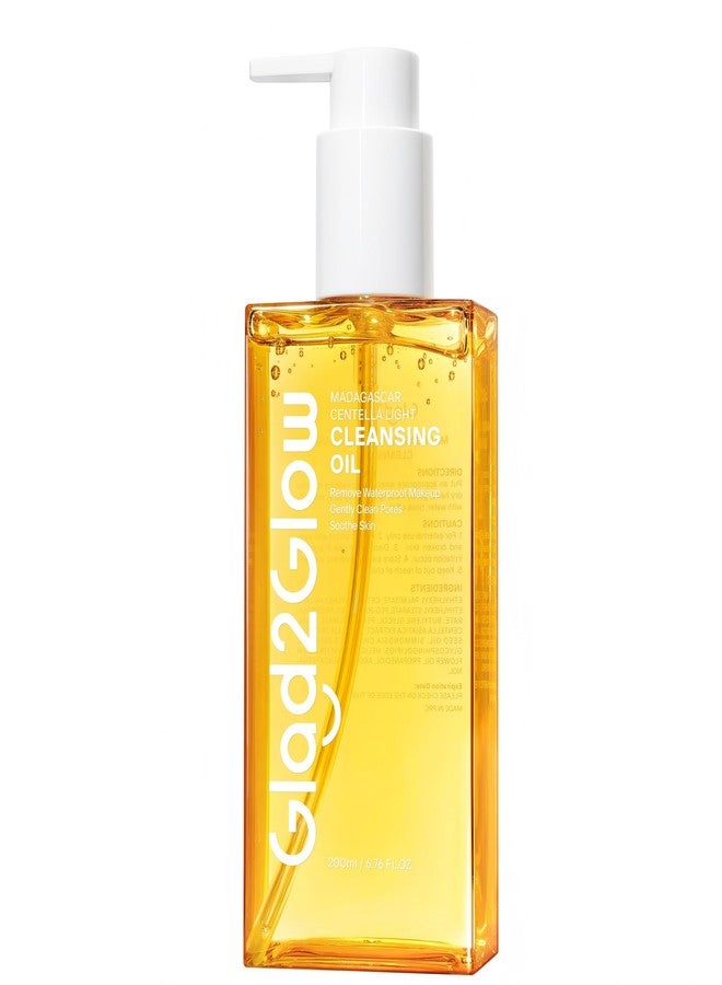 Glad2Glow Cleansing Oil for Face, Gentle Deep Cleansing Oil Makeup Remover, Oil Cleanser for Double Cleansing, Non-Greasy & All Skin Types, 200ml - Image 1