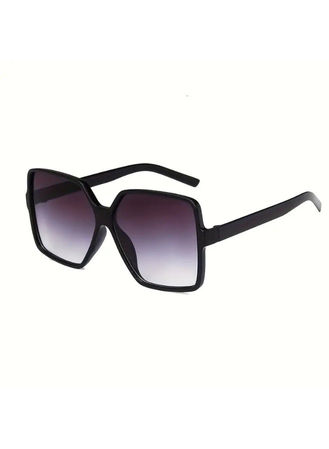 SCENT HOUSE A Pair of Women'S Black Oversized Glasses, Trendy Eyewear, Fashionable Decorative Spectacles. (Includes eyeglass case),sunglasses - Image 4