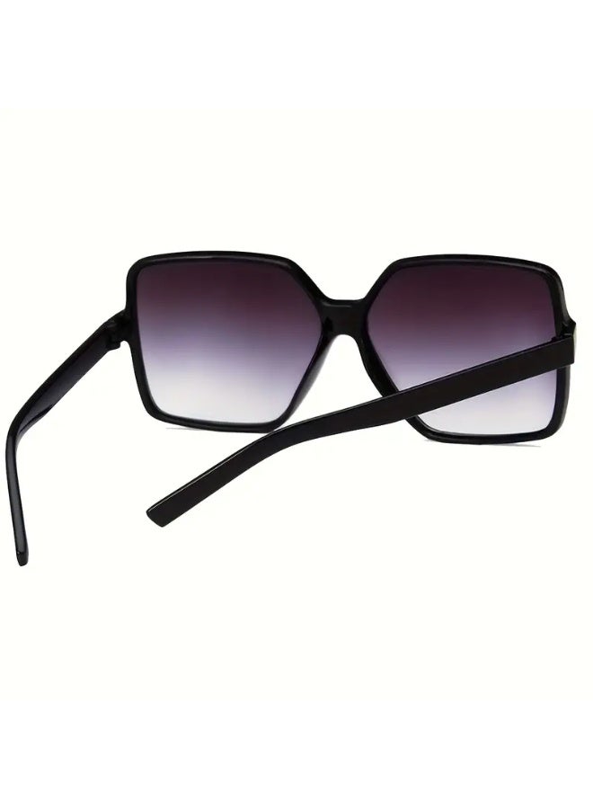 SCENT HOUSE A Pair of Women'S Black Oversized Glasses, Trendy Eyewear, Fashionable Decorative Spectacles. (Includes eyeglass case),sunglasses - Image 5