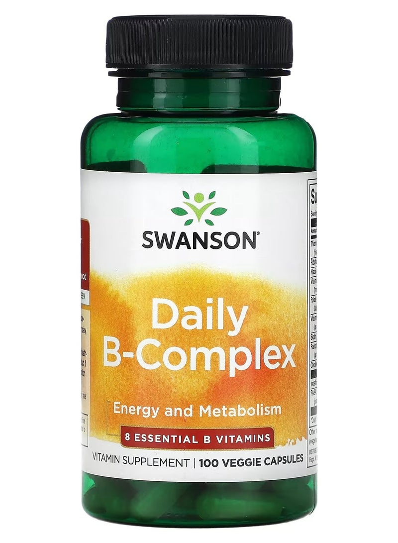 سوانسون، فيتامينات ب المركبة اليومية، 100 كبسولة نباتية
