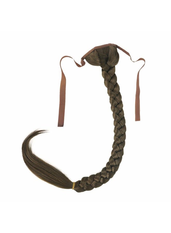 Lydell 24" Long Fishtail Braid Wrap Around Ponytail Extension Synthetic Hairpiece #1 Black - Image 1