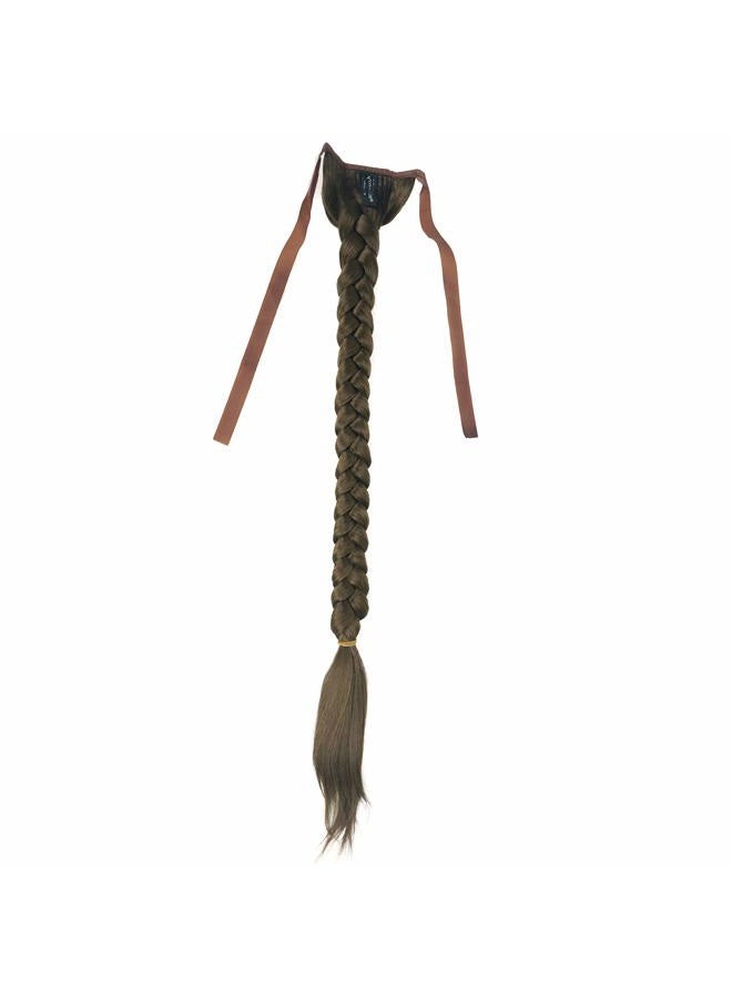 Lydell 24" Long Fishtail Braid Wrap Around Ponytail Extension Synthetic Hairpiece #1 Black - Image 5
