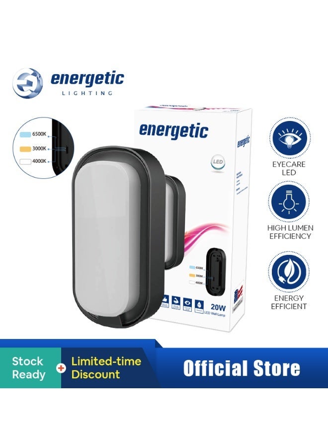 Energetic LED Outdoor Wall Light/Bulkhead ZDL1110-CF 20W CCT(3000K/4000K/6500K Switchable) IP65 - Image 1