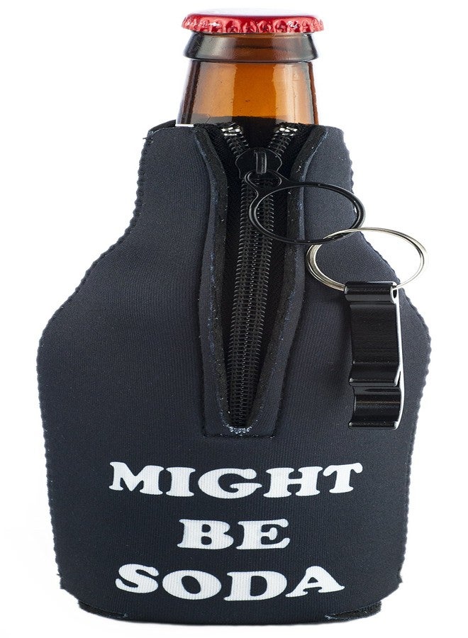 Funny Guy Mugs Might Be Soda Collapsible Neoprene Bottle Coolie - Drink Cooler - Image 1
