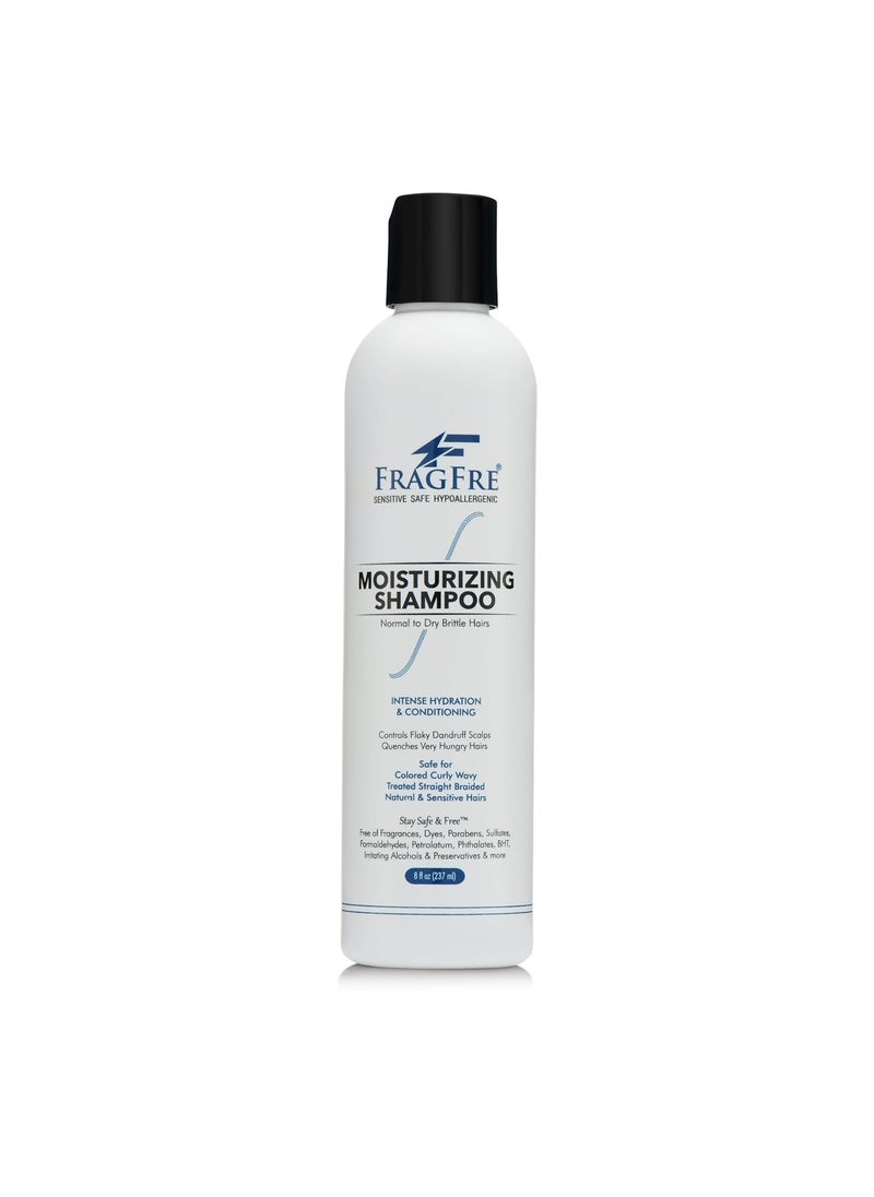 FRAGFRE Moisturizing Shampoo 8 oz FragranceFree Hypoallergenic and SulfateFree  Nourish and Hydrate Your Dry Hungry Hair with a Safe and Gentle Oil Shampoo  Ideal for Colors and Sensitive Scalps  Vegan and CrueltyFree 1 Pack 8 oz 