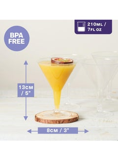 Oasisgalore 12 Premium 210ml Plastic Martini Glasses - Reusable for Desserts - Ideal for Weddings, Birthdays, Parties  - Image 2