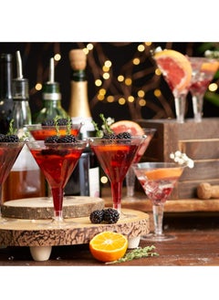 Oasisgalore 12 Premium 210ml Plastic Martini Glasses - Reusable for Desserts - Ideal for Weddings, Birthdays, Parties  - Image 3