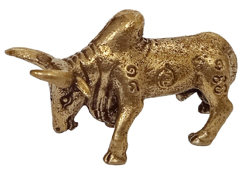 Purpledip Rare Miniature Brass Figurine Bull Bison: Collectible Showpiece Statue with Fine Workmanship (12699C) - Image 4
