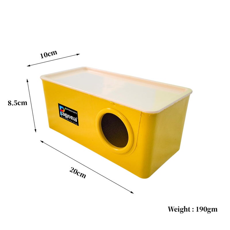 Pagona Plastic Bird Nest Box with Cage Mounting Hook Suitable for Small Cage Birds Like Love Birds, Finches, Budgies, Canary & Sparrow (1) - Image 3