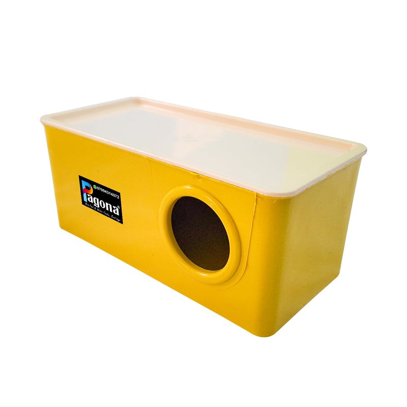 Pagona Plastic Bird Nest Box with Cage Mounting Hook Suitable for Small Cage Birds Like Love Birds, Finches, Budgies, Canary & Sparrow (1) - Image 1