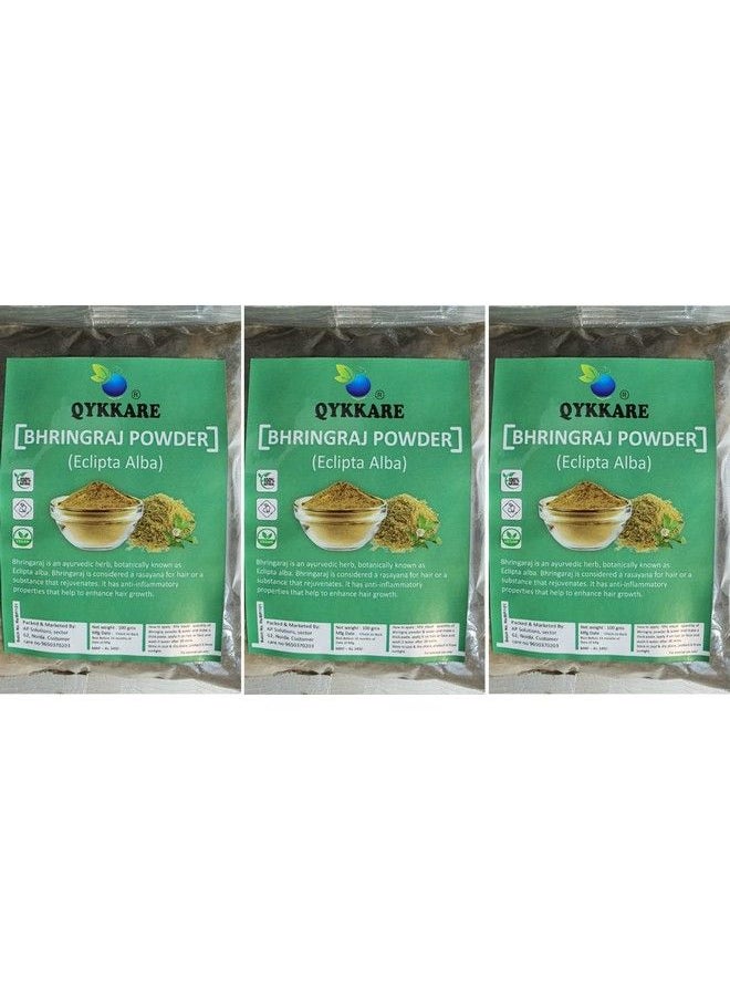 QYKKARE - Bhringraj Powder For Hair And Skin Nourishment 300 Gm (100Gm X 3) - Image 1