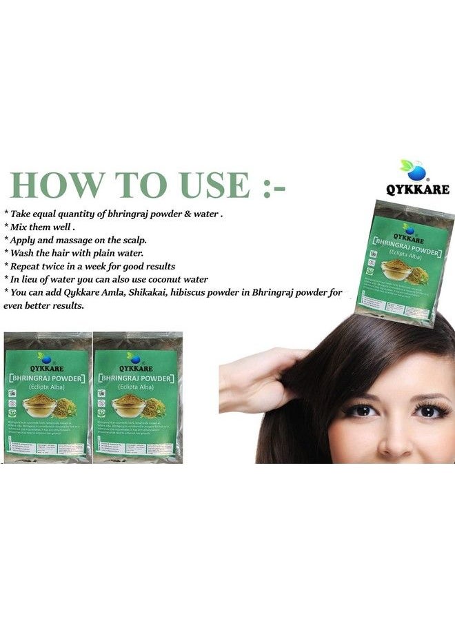 QYKKARE - Bhringraj Powder For Hair And Skin Nourishment 300 Gm (100Gm X 3) - Image 1