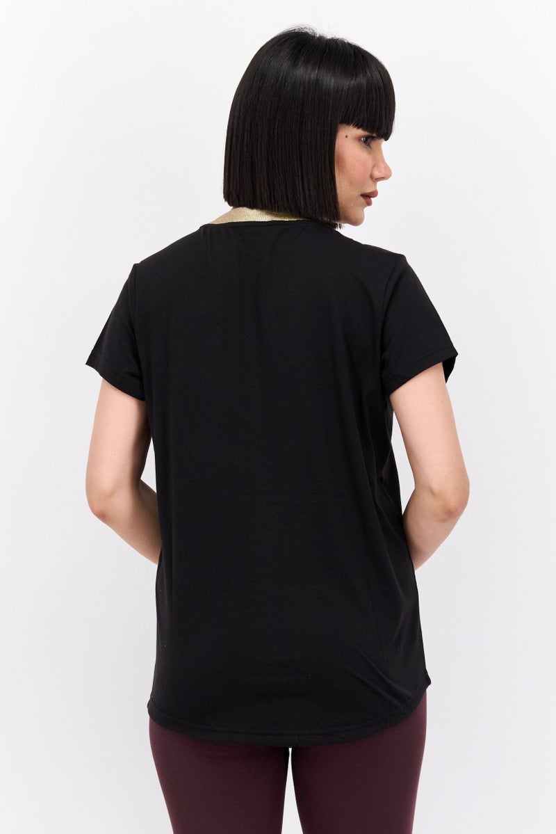 PUMA Women Sportswear Fit Short Sleeve Training Top, Black - Image 3