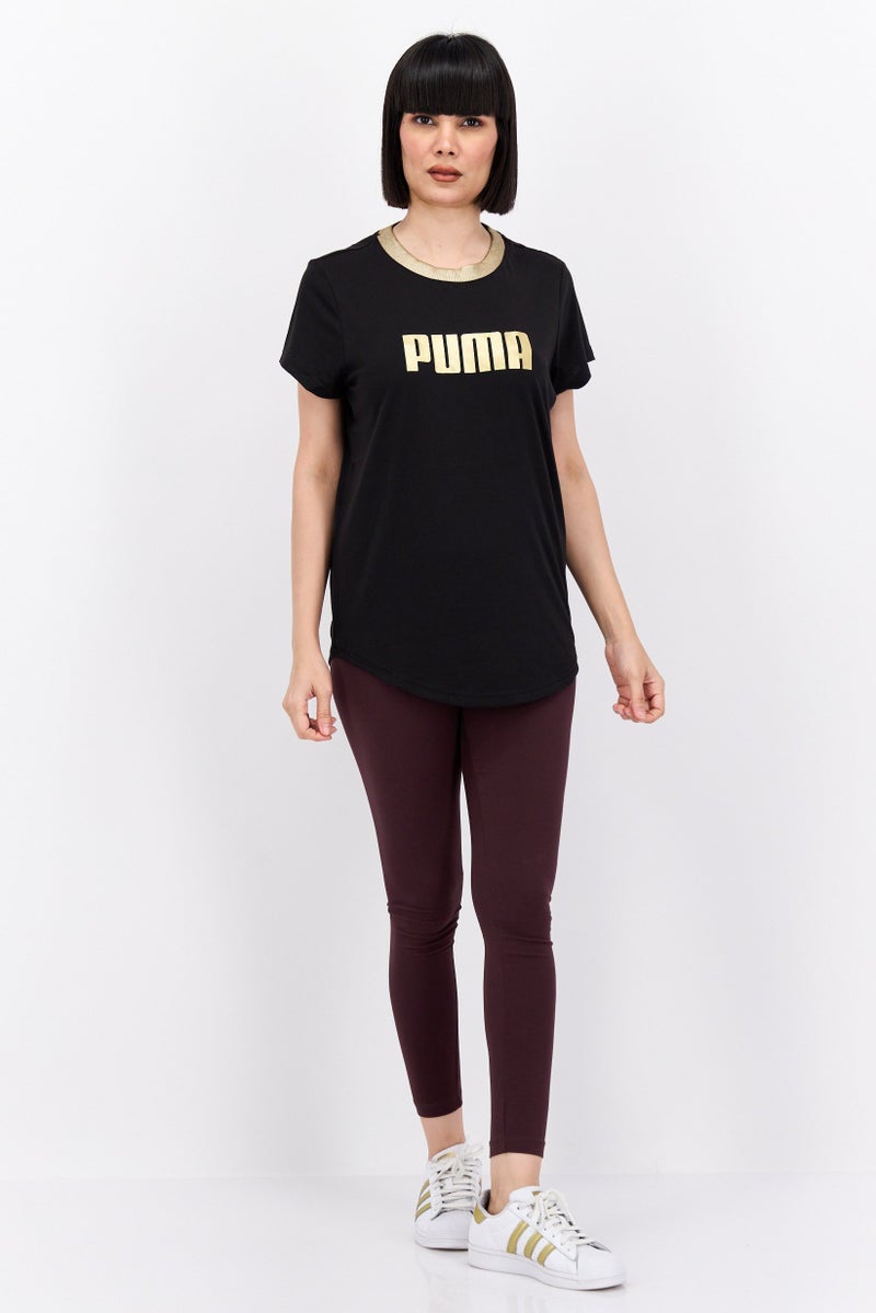 PUMA Women Sportswear Fit Short Sleeve Training Top, Black - Image 4