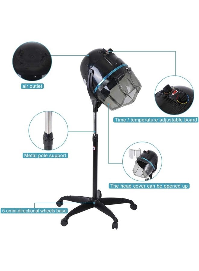 كلاراكو غطاء تجفيف قائم لتصفيف الشعر، مجفف شعر بالبخار بقوة 1000 وات غطاء تجفيف قائم لتصفيف الشعر - Image 5