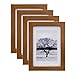 Egofine Egofine 5x7 Picture Frames 4 Pack for Picture 4x6 with Mat or 5x7 whitout Mat Made of Solid Wood with HD Plexiglass for  - Image 2