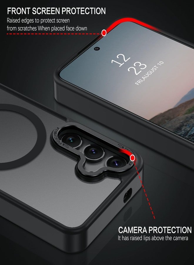 بنتوبين جراب مغناطيسي من بينتوبين لهاتف سامسونج جالاكسي إس 24 بلس [متوافق مع ماج سيف]، شفاف غير لامع، نحيف، مقاوم للصدمات، مضاد للاصفرار، مناسب للرجال والنساء، لحماية الهاتف، متوفر باللون الأسود، لهاتف سامسونج إس 24 بلس 6.7 بوصة. - Image 5