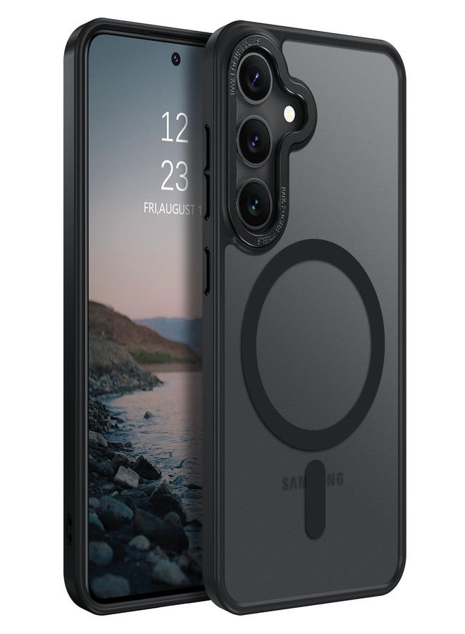 بنتوبين جراب مغناطيسي من بينتوبين لهاتف سامسونج جالاكسي إس 24 بلس [متوافق مع ماج سيف]، شفاف غير لامع، نحيف، مقاوم للصدمات، مضاد للاصفرار، مناسب للرجال والنساء، لحماية الهاتف، متوفر باللون الأسود، لهاتف سامسونج إس 24 بلس 6.7 بوصة. - Image 1