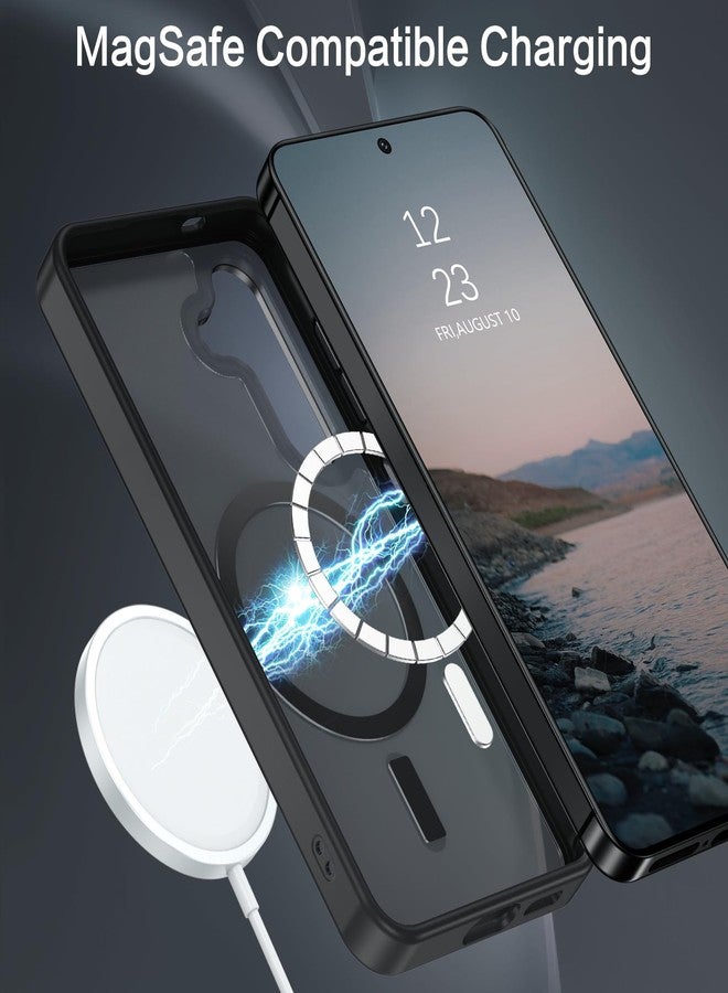 بنتوبين جراب مغناطيسي من بينتوبين لهاتف سامسونج جالاكسي إس 24 بلس [متوافق مع ماج سيف]، شفاف غير لامع، نحيف، مقاوم للصدمات، مضاد للاصفرار، مناسب للرجال والنساء، لحماية الهاتف، متوفر باللون الأسود، لهاتف سامسونج إس 24 بلس 6.7 بوصة. - Image 4