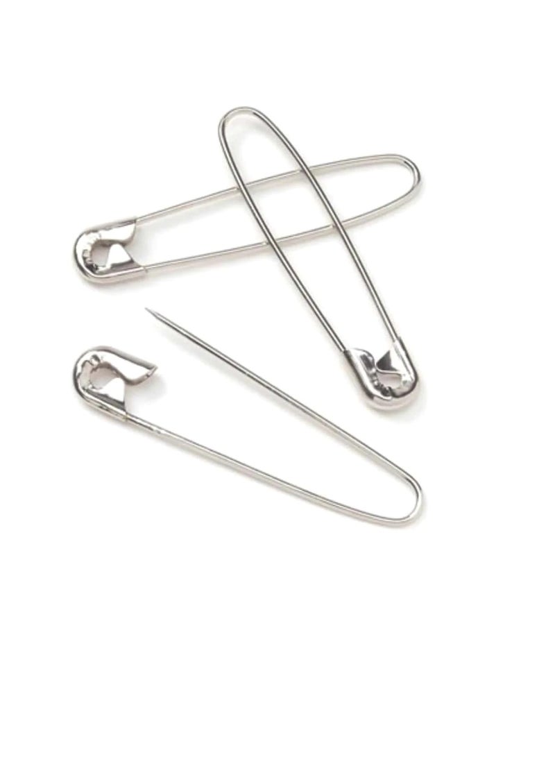 Coilless Safety Pin Nickel 1-1/2 inches 3PCS - Image 2
